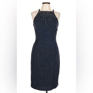 Vince Camuto Sparkling Midnight Blue Midi Dress